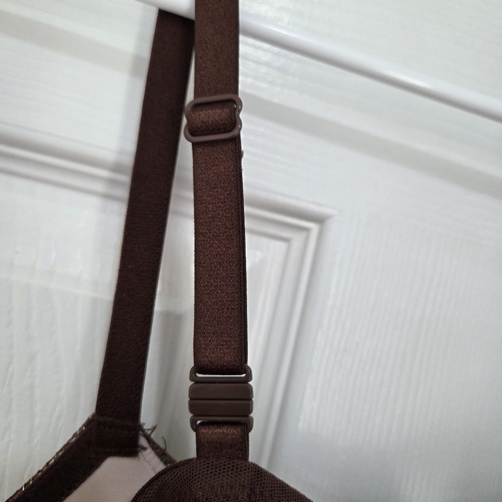 Victoria''s Secret Very Sexy Shimmer Lace Push-up Brown Bra Size 36C - Picture 5 of 9